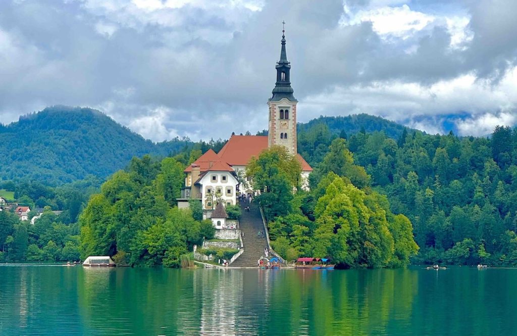 lake bled church